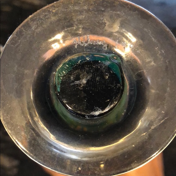 Vintage glass perfume bottle with stopper - Picture 3 of 5